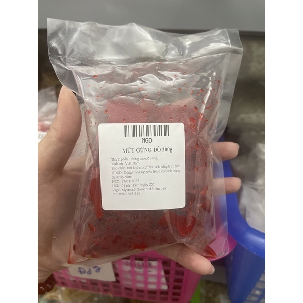 Mứt gừng đỏ
