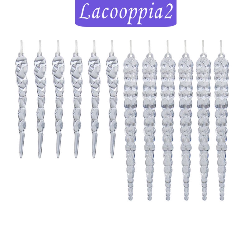 Icicle Ornaments Acrylic Crystal Christmas Tree Ornament Clear Hanging Decor