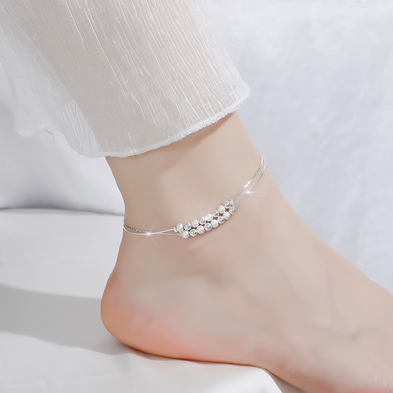Lắc chân hạt bạc trang sức đi biển cho phái nữ | BigBuy360 - bigbuy360.vn