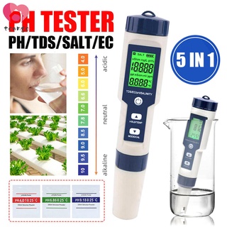 Bút kiểm tra chất lượng nước 5 trong 1 ph ec tds salinity temp @ cy-fhl3-shskc1948