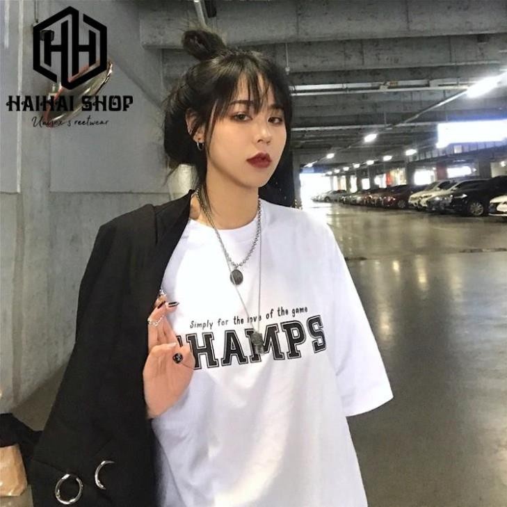 Áo thun form rộng unisex co giãn 4 chiều thấm hút mồ hôi in hình 3 size S M L