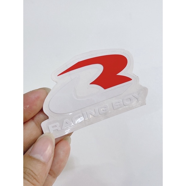 Decal tem trong suốt RCB RACING BOY trang trí nón bảo hiểm, xe máy, tủ, laptop,...
