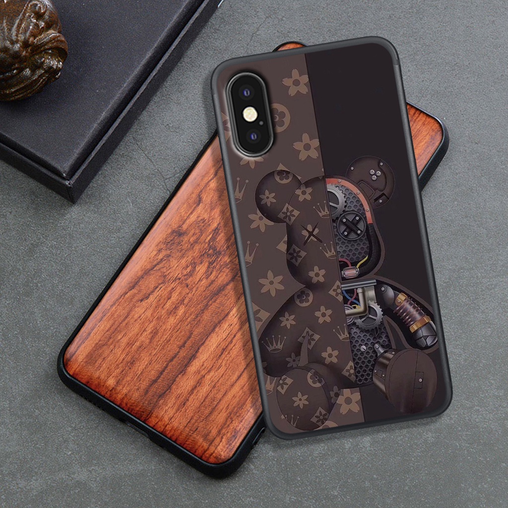 Ốp Lưng Iphone X - XS - XR - XSMAX , In Hình Gấu Robot họa tiết L-V màu sắc cực đẹp.