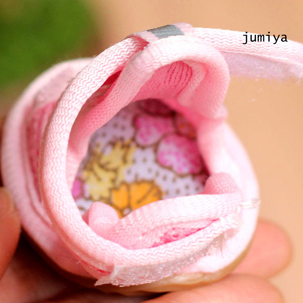 Bộ 4 chiếc giày sandal đế cao su chống trượt màu trơn cho thú cưng đi dạo