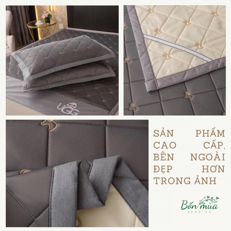 Chiếu Điều Hoà cao su non UGG [SIÊU CẤP MÁT], hàng cao cấp, lõi cao su non 100%, dày dặn, thoáng mát cho mùa hè, 5 màu