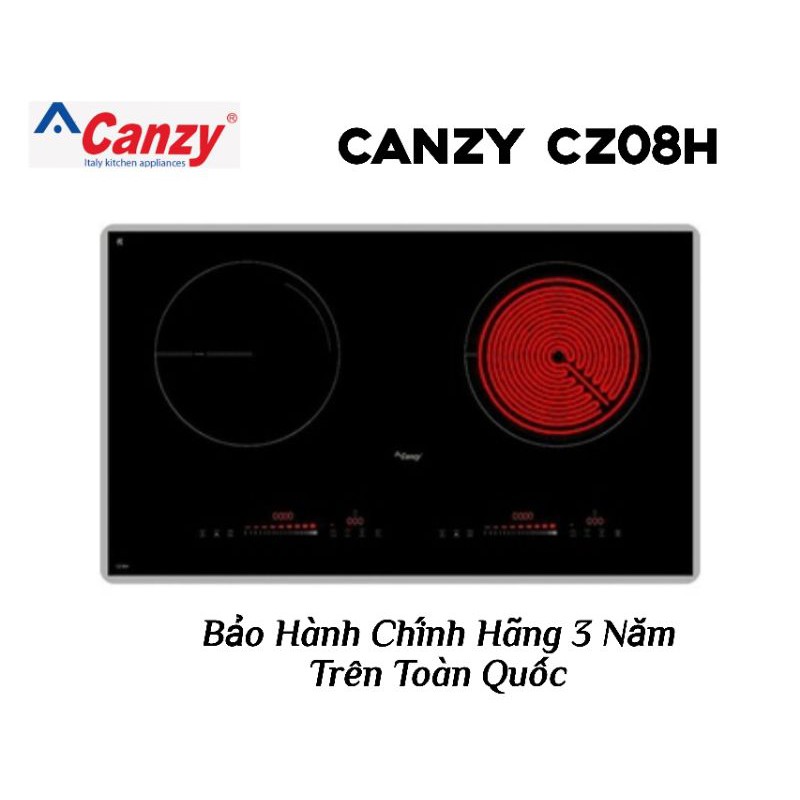 Bếp Đôi 1 Từ + 1 Hồng Ngoại CANZY Inverter CZ08H