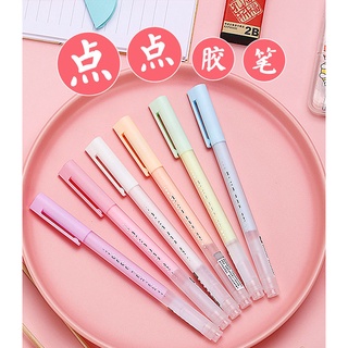 Peach Solid Glue Stick Pen Shape Candy Color Quick-drying High Viscosity Creative Students Stationery
