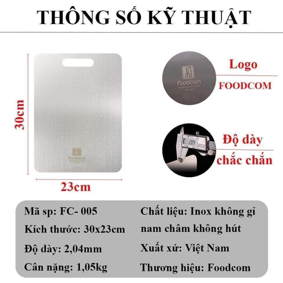 THỚT INOX KHÁNG KHUẨN FOODCOM - FC005 - MADE BY FOODCOM