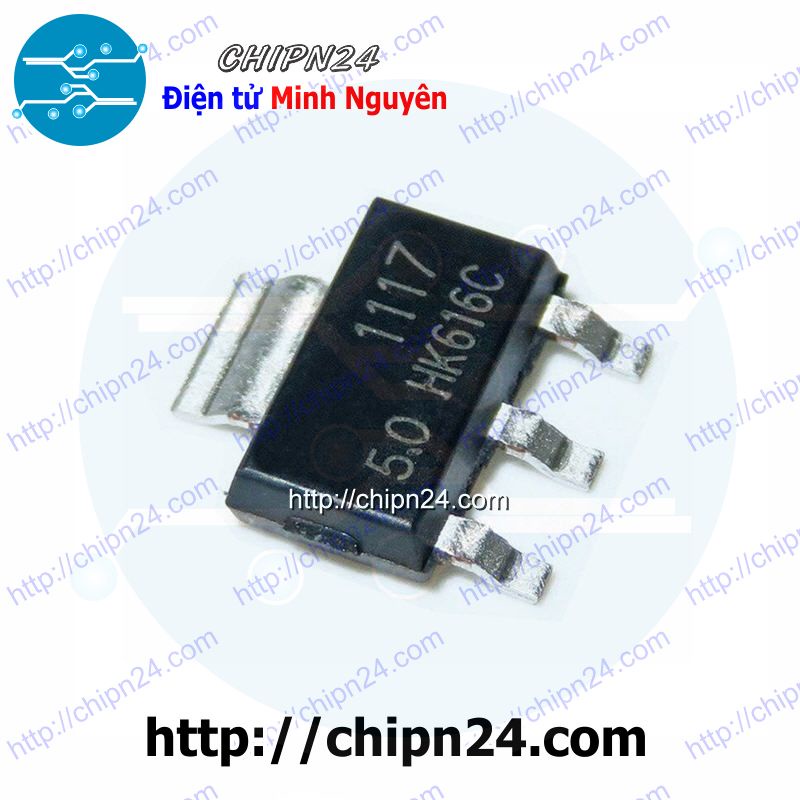 [4 CON] IC AMS1117-5V SOT-223 (SMD Dán) (AMS117 1117 5V)