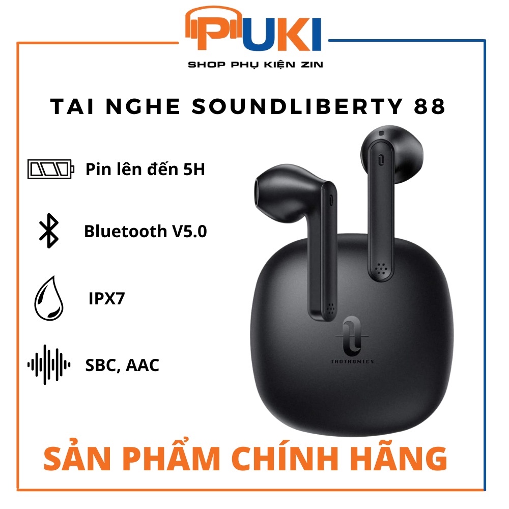 Tai Nghe bluetooth không dây Taotronic TT-BH088 - Tai nghe earbuds True Wireless Taotronics SoundLiberty 88