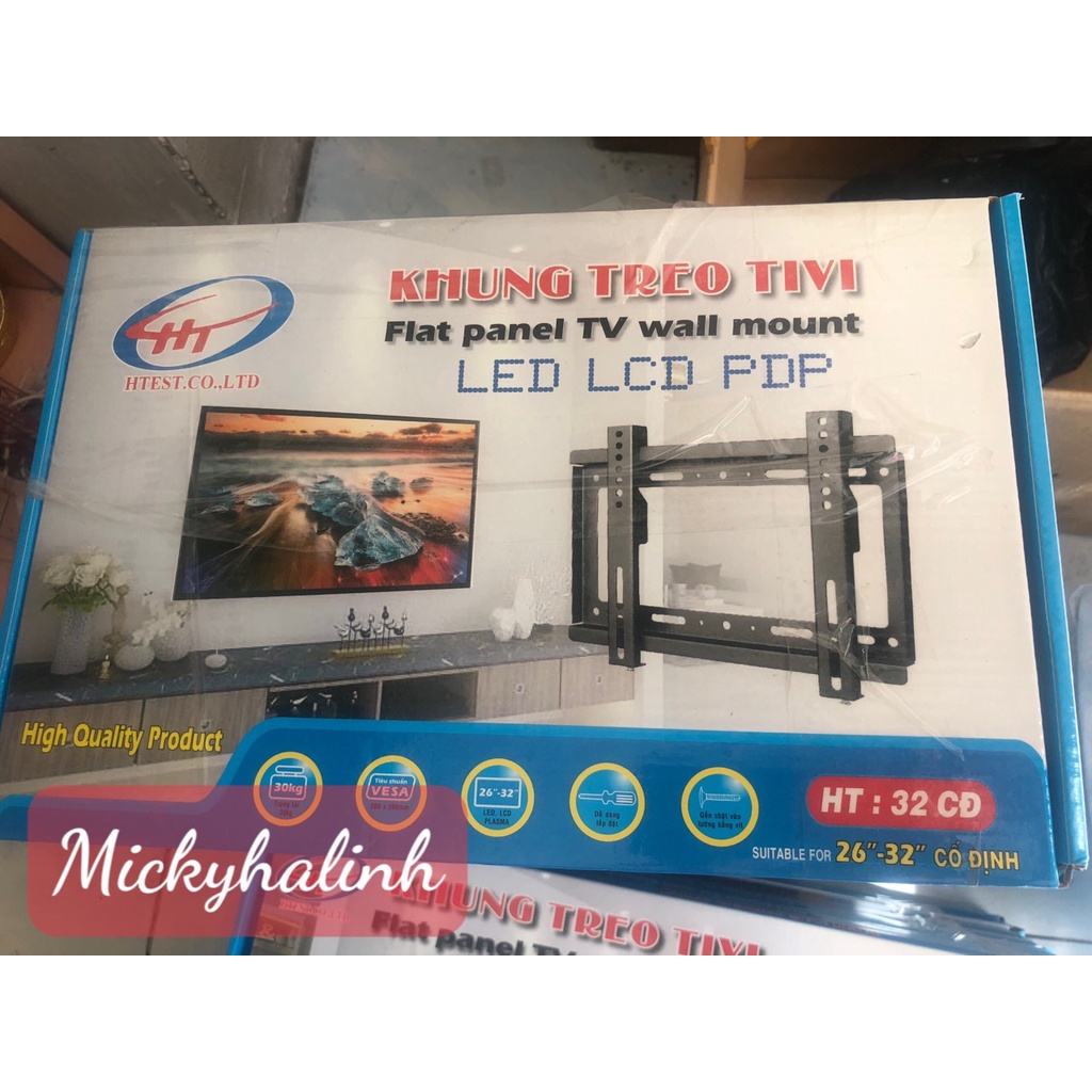 Giá treo tivi, Khung treo TV 26″-32″ Cố định Led bản Hoàng Thịnh