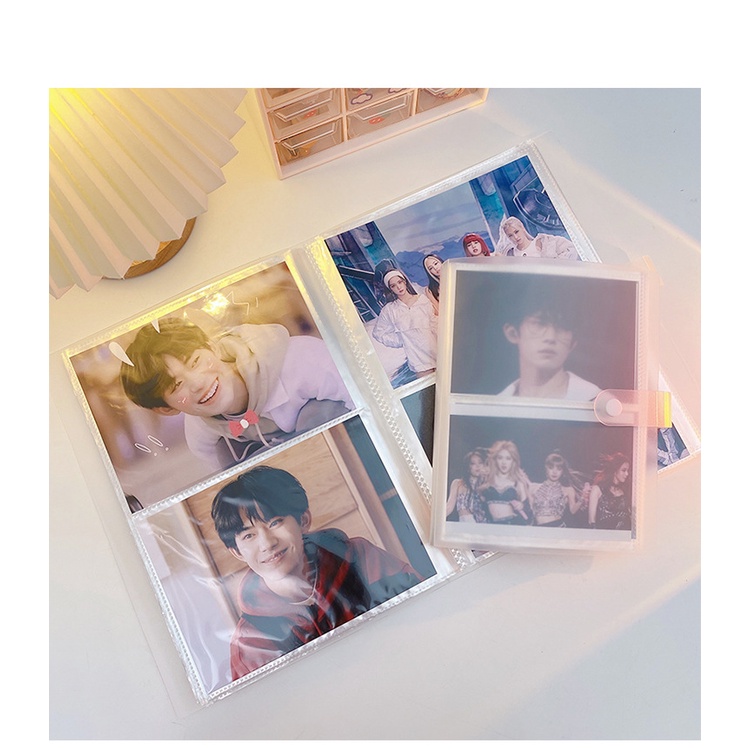 Album ảnh polaroid mini Béo shop bằng nhựa PP trong mờ 3 4 5 6 7 inch nhiều ngăn chứa ảnh idol lưu niệm