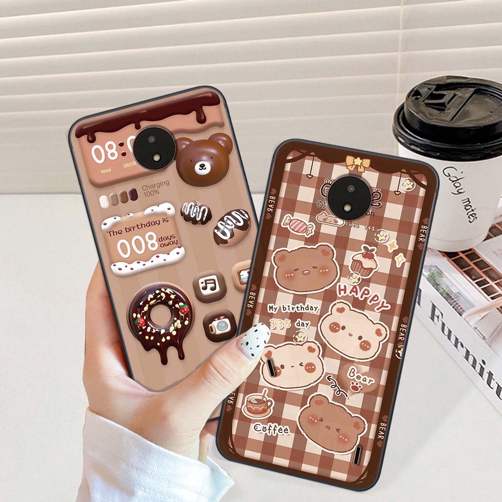 Ốp lưng Nokia C20 hình 3D gấu bear, thỏ cute hình nền đẹp