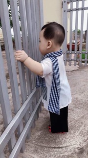 Áo Bà ba bé trai kèm khăn ( sét gồm áo quần và khăn rằn)