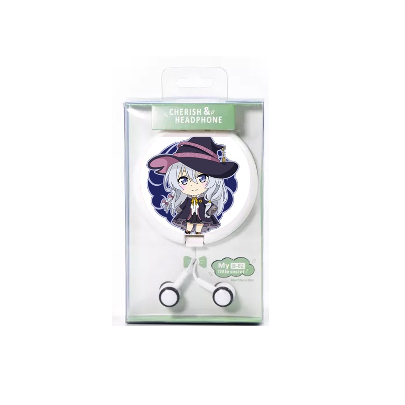 Tai nghe hộp tròn in hình HÀNH TRÌNH CỦA ELENA chibi anime xinh xắn tiện lợi
