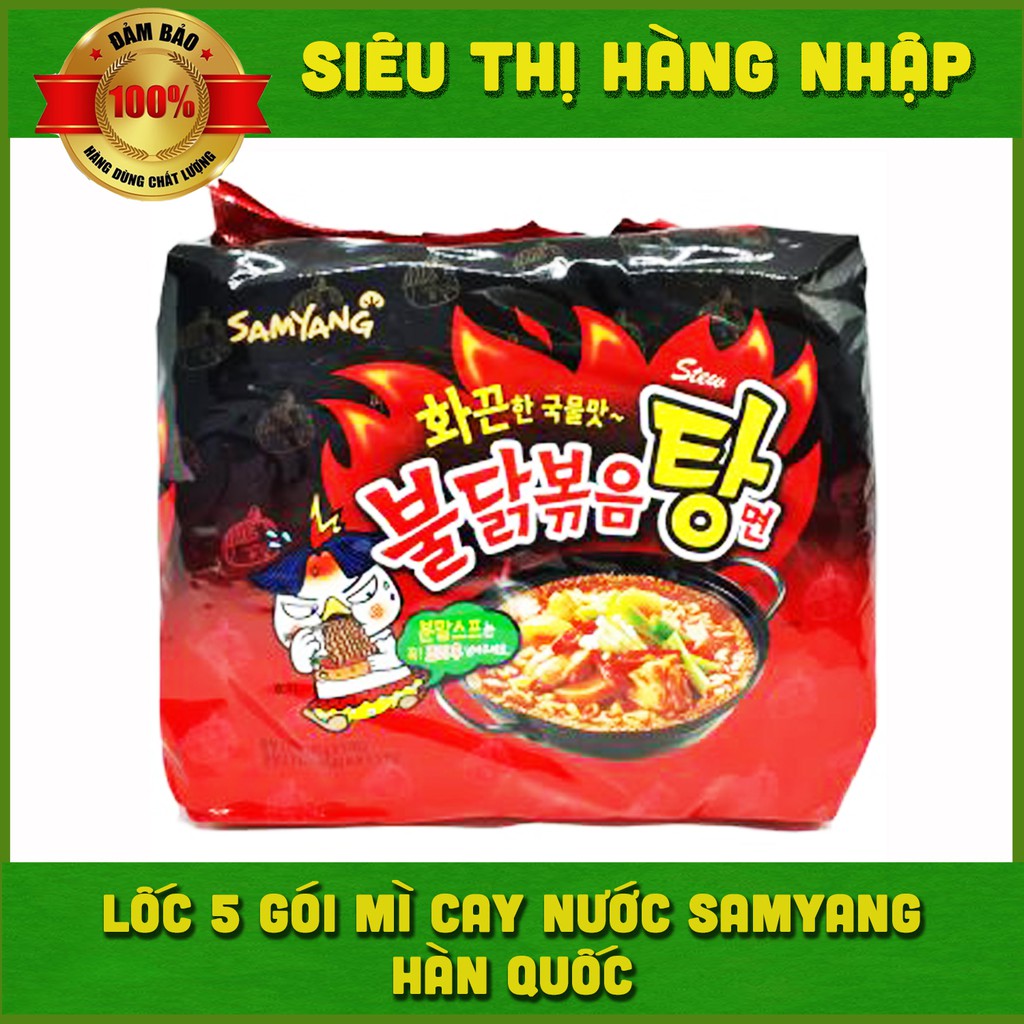 Lốc 5 gói mì cay nước Samyang Hàn Quốc 725g | BigBuy360 - bigbuy360.vn