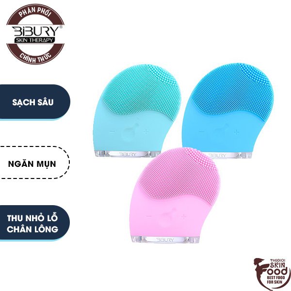 Máy Rửa Mặt Tích Hợp Bibury Facial Cleansing &amp; Light Therapy Brush