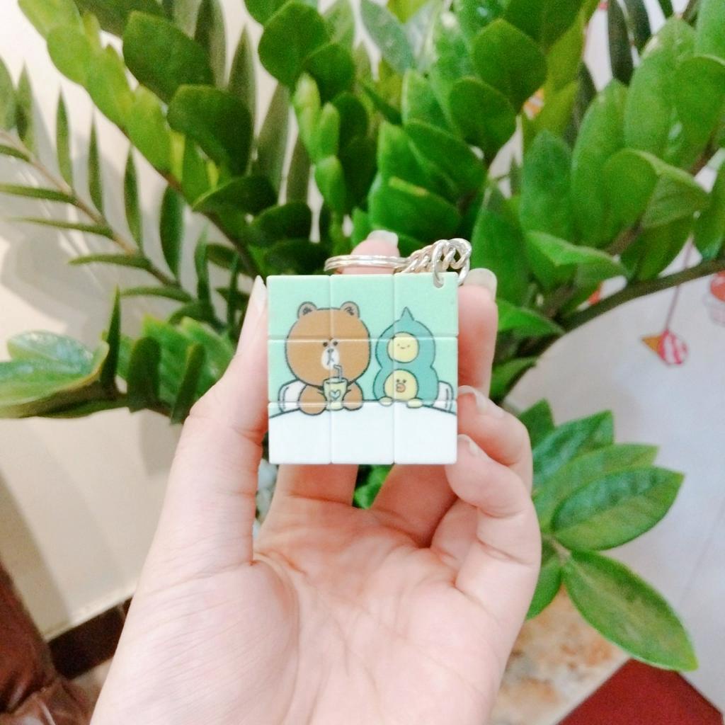 Rubik 3x3 hình Gấu Thỏ Vịt