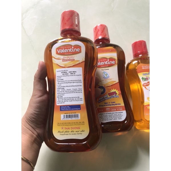 Nước súc miệng thảo dược thơm miệng ngừa sâu răng valentine