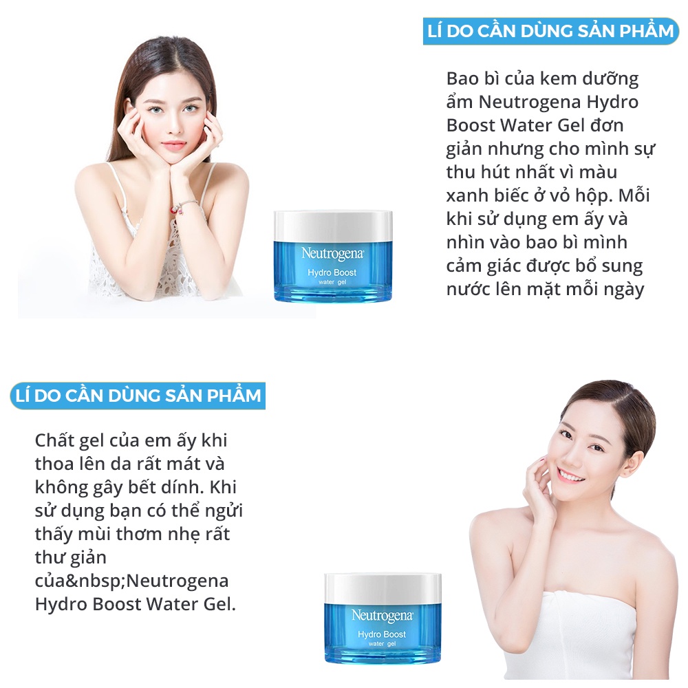 Kem Dưỡng Neutrogena Hydro Boost Water Gel Dưỡng Ẩm Cấp Nước Cho Da Dầu Mụn 30ml KD23