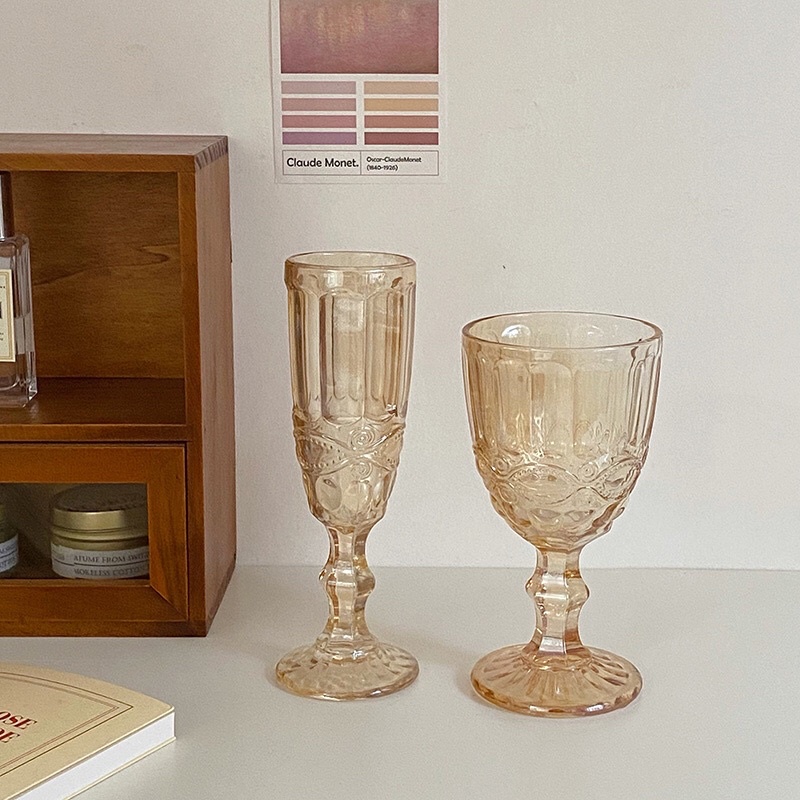 Ly Thủy Tinh Vintage Phong Cách Retro