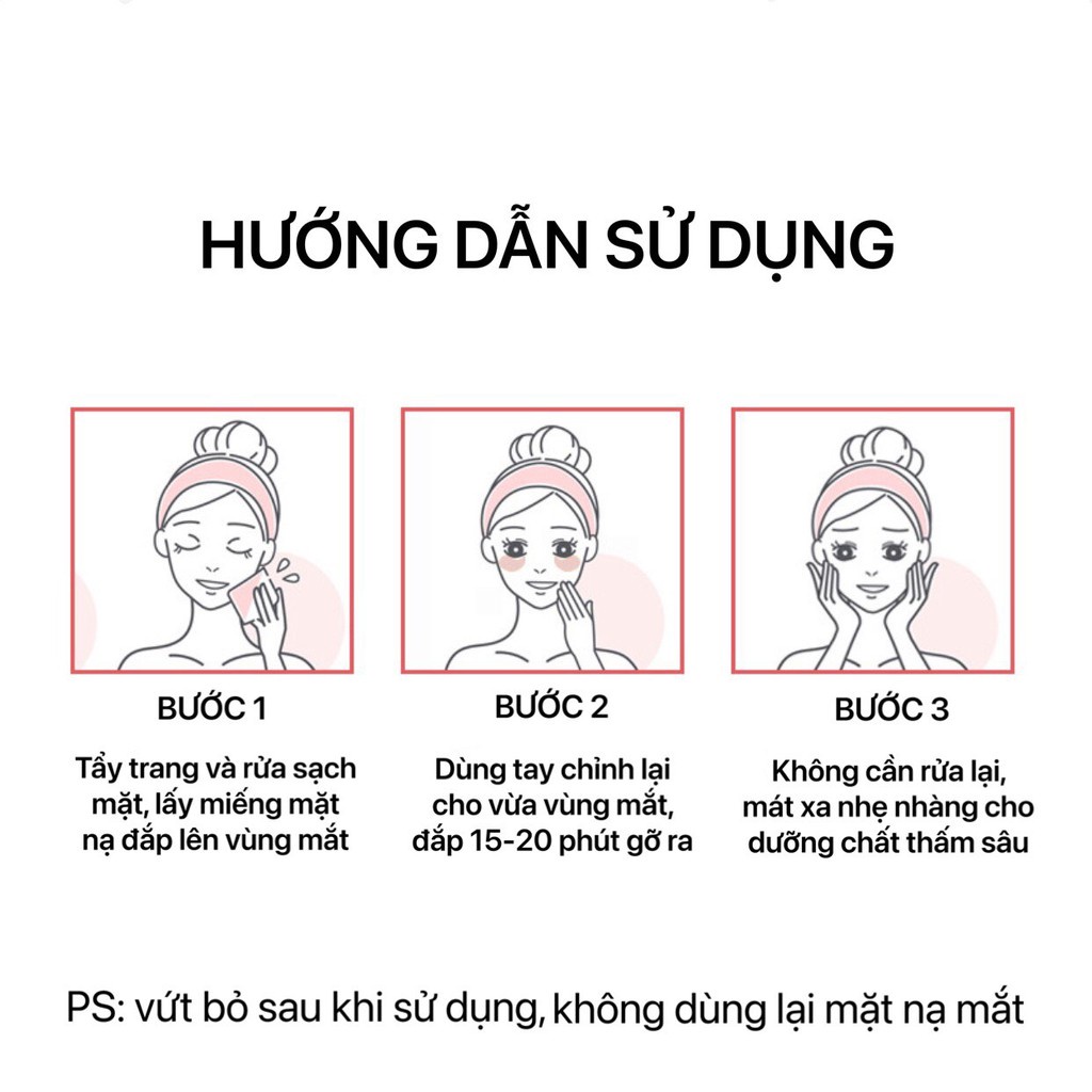 Mặt nạ mắt SERSANLOVE thực vật dưỡng ẩm đàn hồi giảm quầng thâm bọng mắt 60 miếng Racoony Eye Mask SESA01 Nội Địa Trung