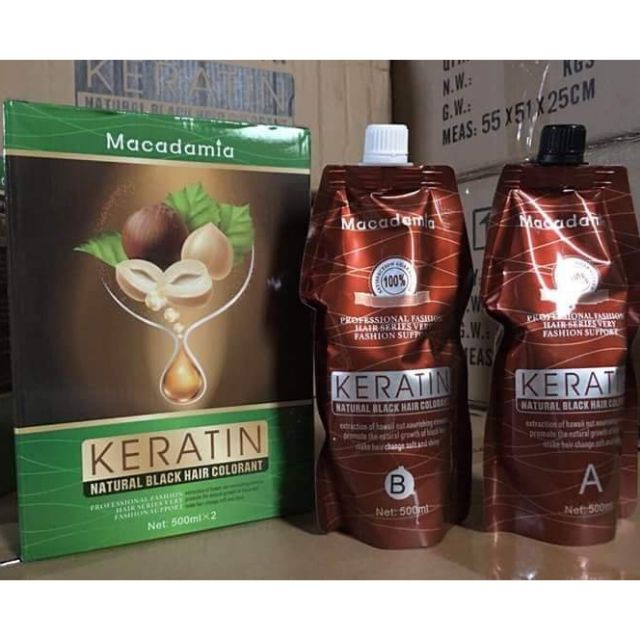 nhuộm đen phủ bạc Keratin