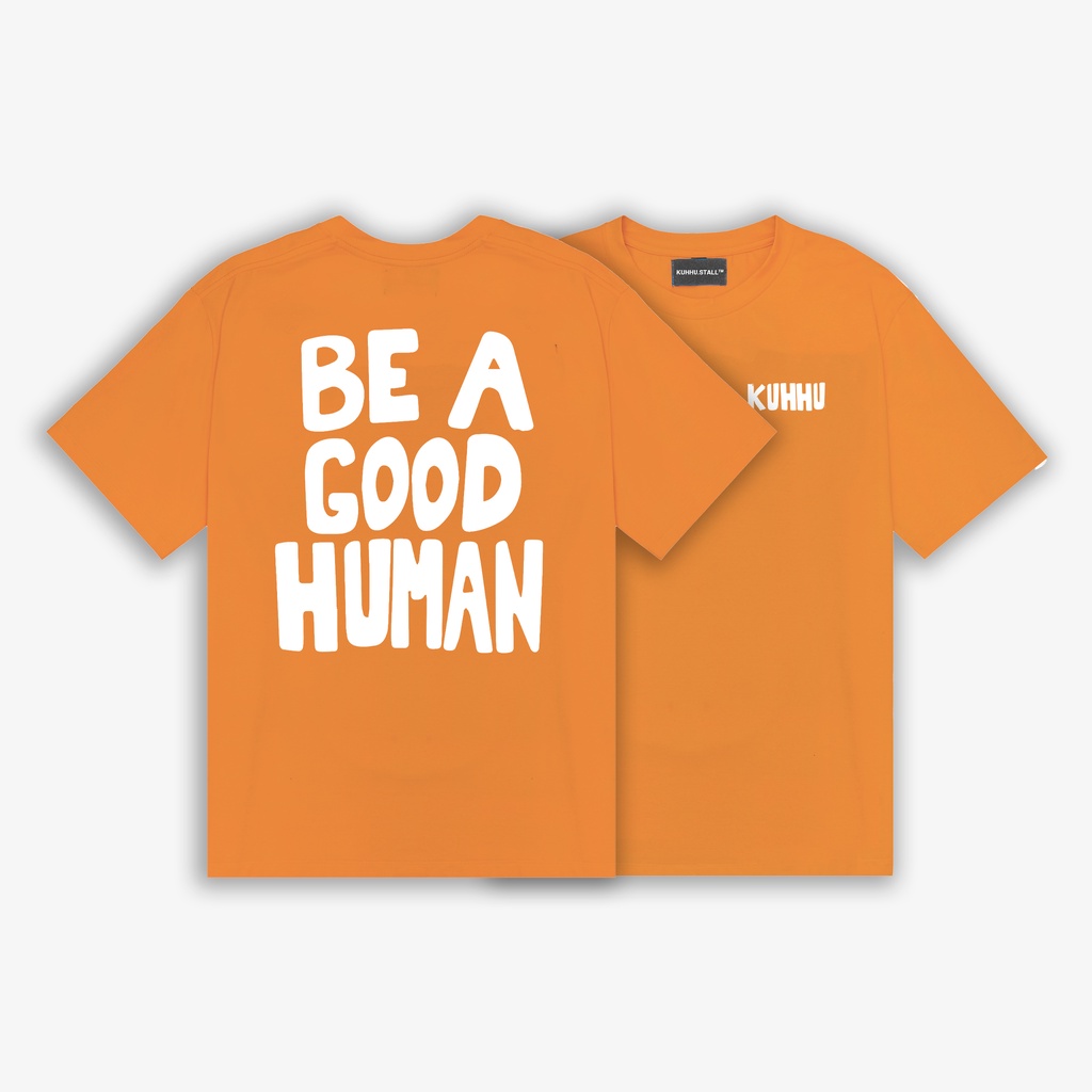 BE A GOOD HUMAN TEE - Áo thun Cheapmoment với Jimin màu cam đất