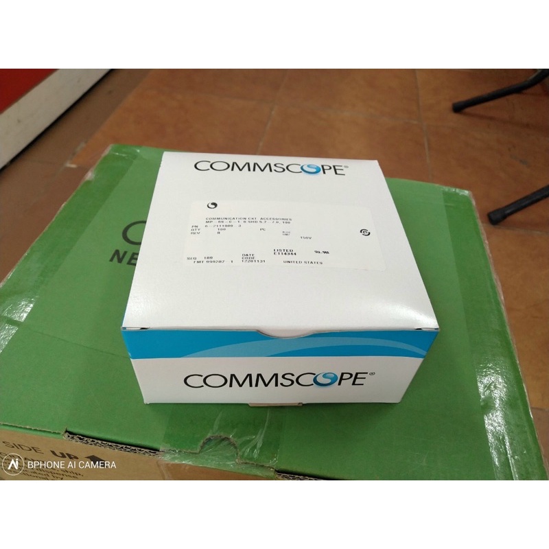 Đầu bấm mạng RJ45 cho cáp Cat6/Cat6A chính hãng  AMP/Commscope 6-2111989-3 có CO, CQ