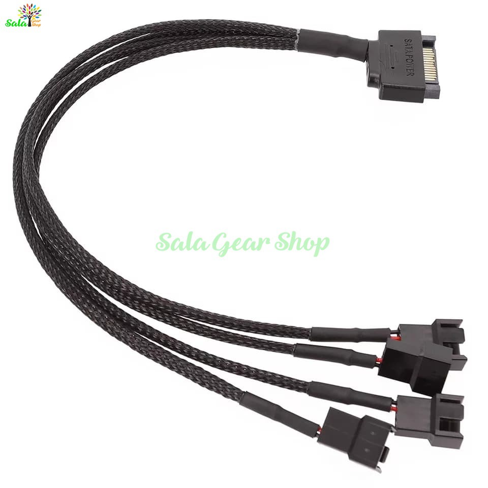 Dây chia quạt 1 ra 4 kèm cấp nguồn Sata/ Molex