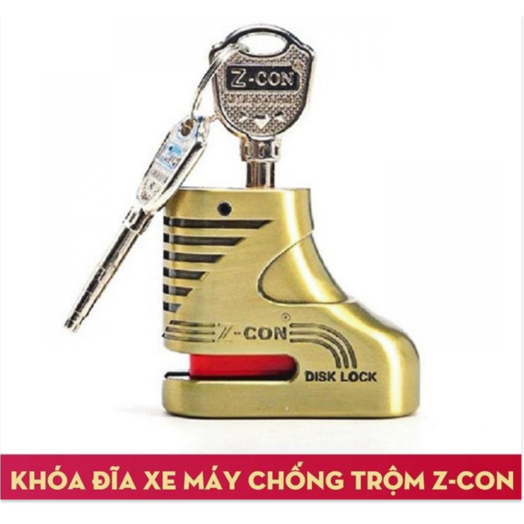 Ổ KHÓA ĐĨA CHỐNG TRỘM XE MÁY Z-CON CHÍNH  HÃNG.MUA Z-CON BÁO ĐỘNG & CHỐNG TRỘM, PHỤ KIỆN CỬA VÀ Ổ KHÓA.