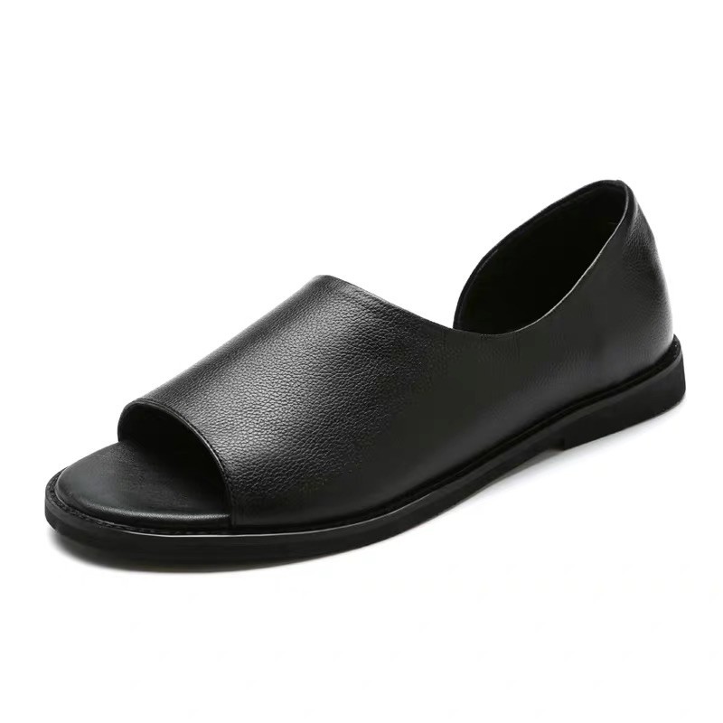 Dép Sandal Nam mùa hè, Dép quai hậu nam màu đen cao cấp