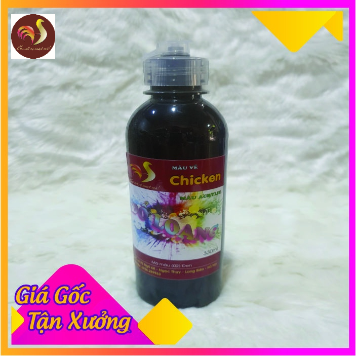 Màu Đổ Loang Chicken 5D Chai 330ml  DIY Đổ Màu Acrylic Tượng Gấu Bearbrick, Tập Vẽ Tranh Độc Đáo