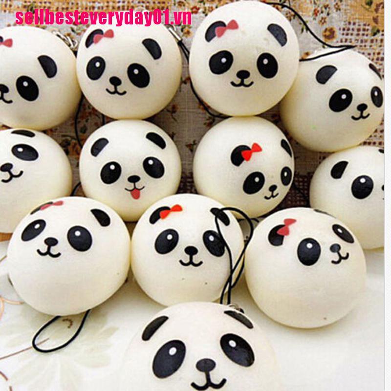Bộ 01 Đồ Chơi Giảm Căng Thẳng Hình Bánh Bao / Gấu Trúc Dễ Thương Kích Thước 1X4Cm