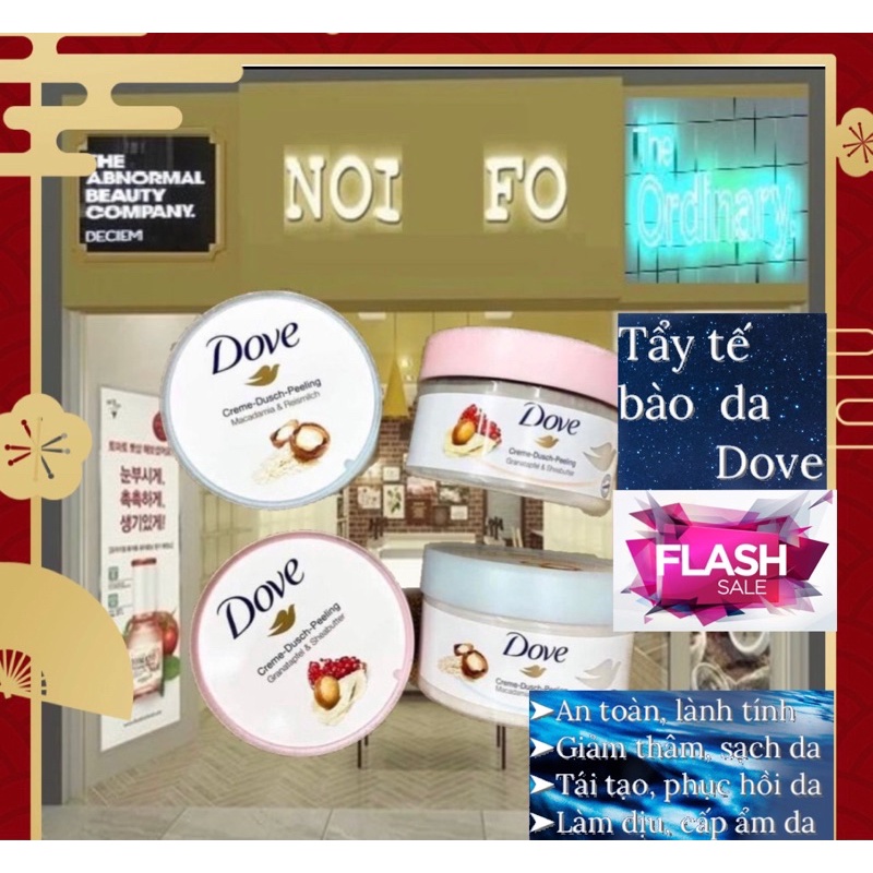 Dove tẩy da chết bản Đức - Mỹ Exfoliating Body Polish