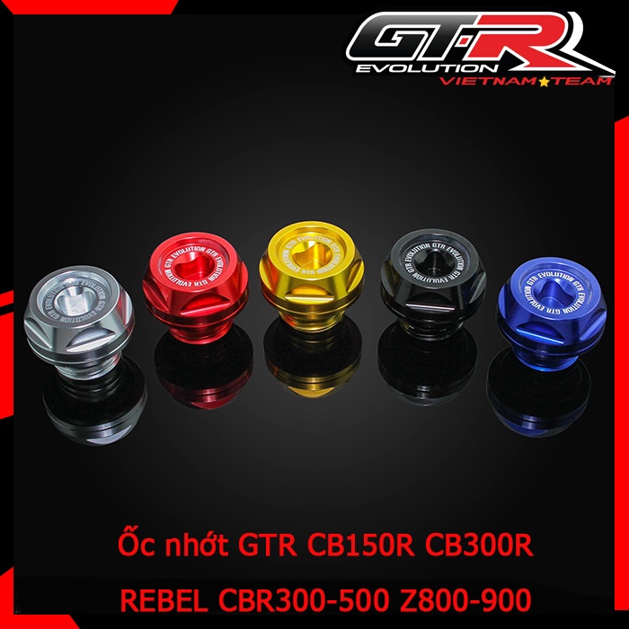 Ốc nhớt GTR CB150R CB300R REBEL CBR300-500 Z800-900