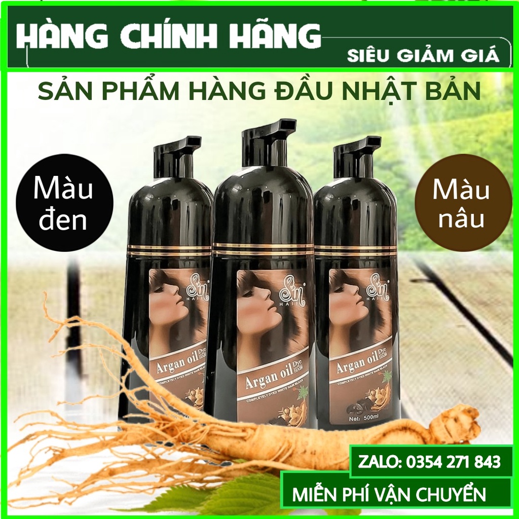 [Chính Hãng] Dầu Gội Phủ Bạc Sin Hair  Nhân Sâm Nhật Bản