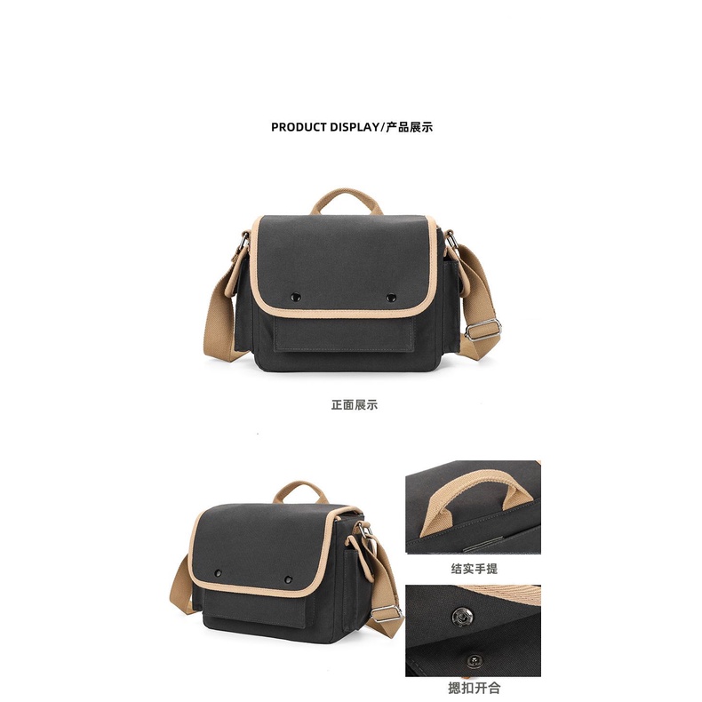 Túi Canvas Đựng Máy Ảnh SLR Phong Cách Retro