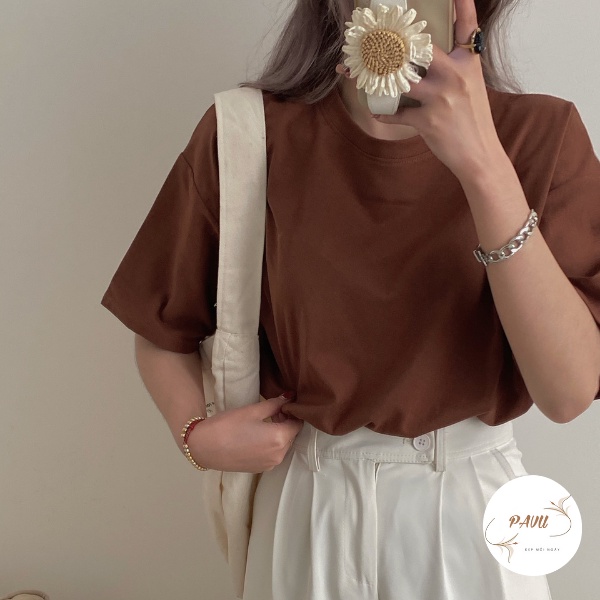 Áo thun tay lỡ nam nữ, áo phông unisex form rộng chất cotton mát mịn thấm hút mồ hôi | BigBuy360 - bigbuy360.vn