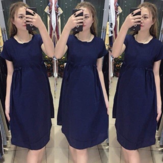 Váy bầu cổ bi- đầm bầu