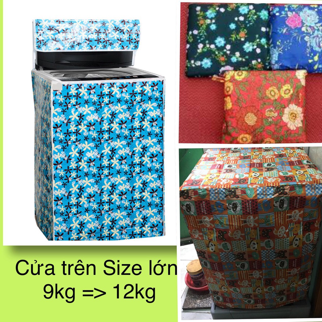 Áo trùm bạc phủ vỏ bọc máy giặt vải dù bền bỉ chống thấm cực tốt