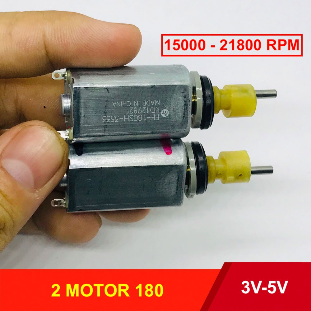 2 cái motor 180 mã 180SH 3533 3V - 4.5V kèm tay quay dùng trong máy cạo râu tông đơ chất lượng cao - LK0086