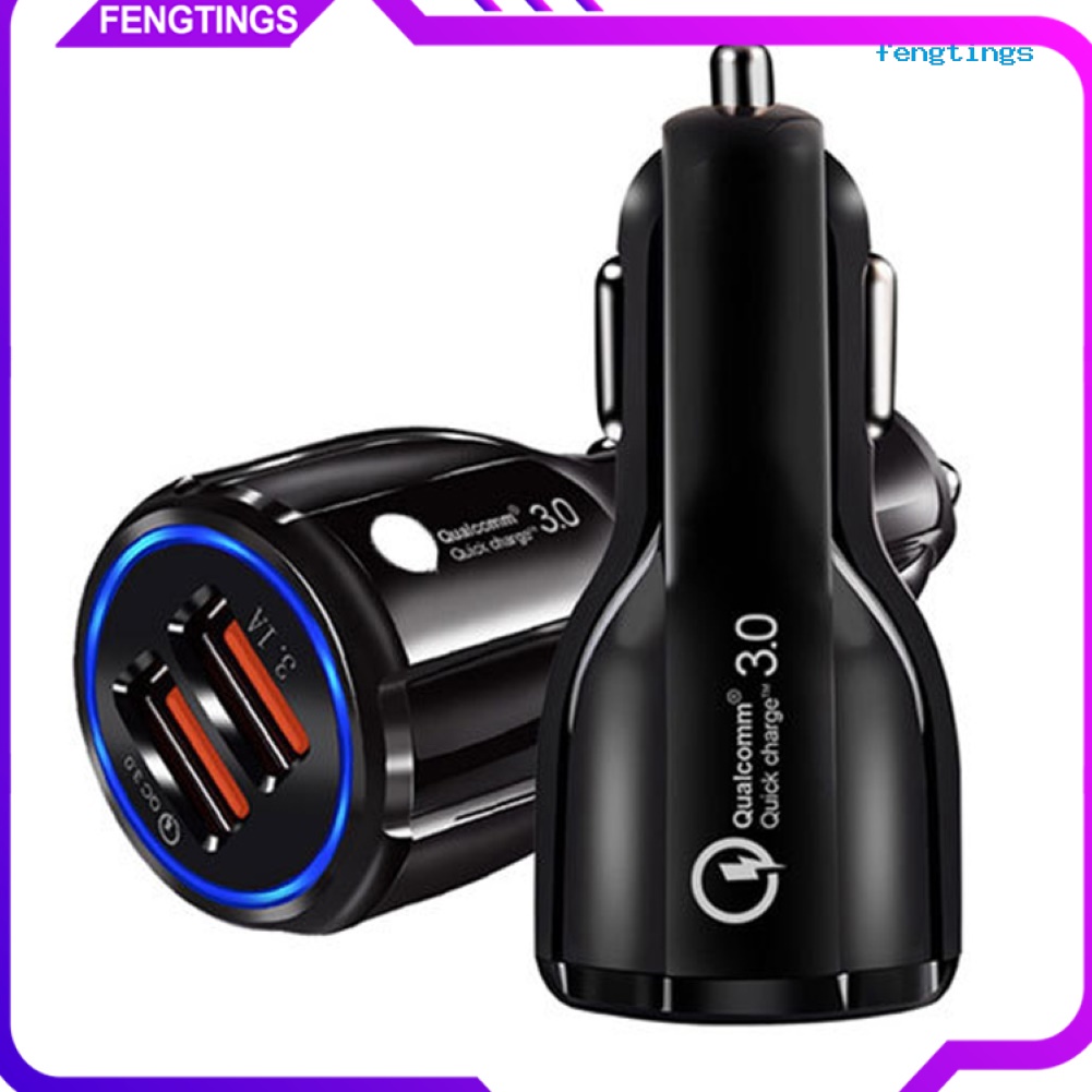 Cốc Sạc Nhanh QC 3.0 Hai Cổng USB 3.4A Cho Xe Hơi