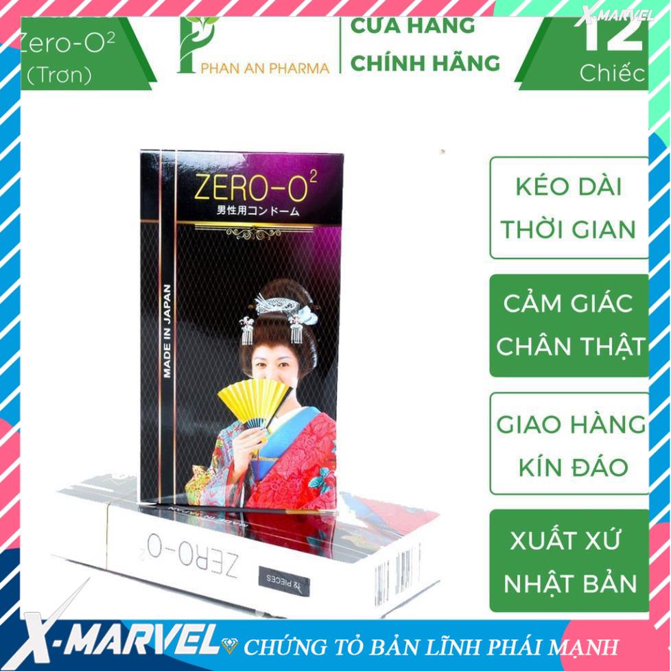 Bao cao su ZeRo O2 Nhật - Siêu mỏng, Siêu trơn /điều hòa niềm vui