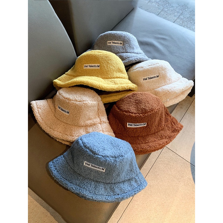 Nón Bucket Nữ Vành Tròn 1 Lớp Lông Cừu Thời Trang, Mũ Tai Bèo Len Hai TalentoM BL135