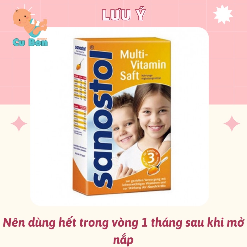 Vitamin tổng hợp Sanostol số 3 dạng Siro 460ml của đức Phù hợp cho trẻ từ 3 -6 tuổi