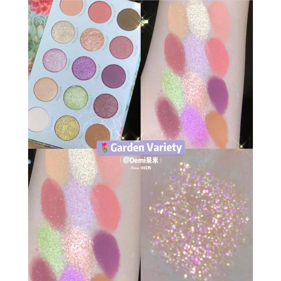 Bảng màu mắt ColourPop Garden Variety Collection Swatches 15 ô