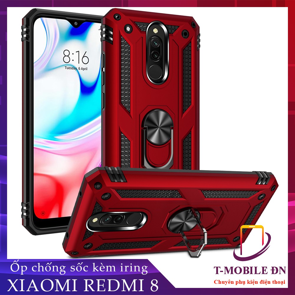 FREESHIP 50k_Ốp lưng Xiaomi Redmi 8 8A chống sốc 2 lớp kèm nhẫn iring làm giá đỡ