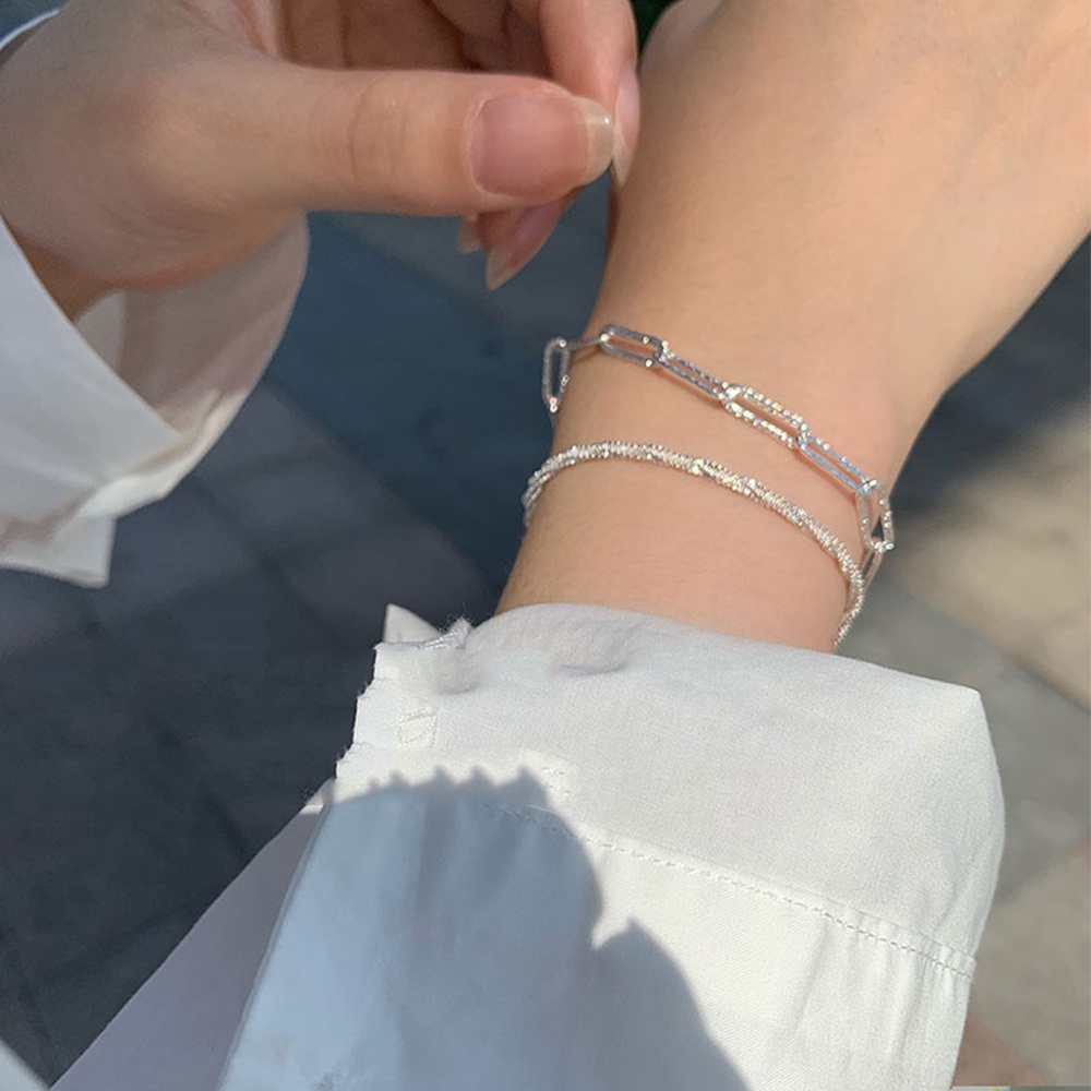 IF YOU Vòng đeo tay   mạ bạc mặt dây phong cách Hàn Quốc cổ điển với nhiều kiểu tuỳ chọn