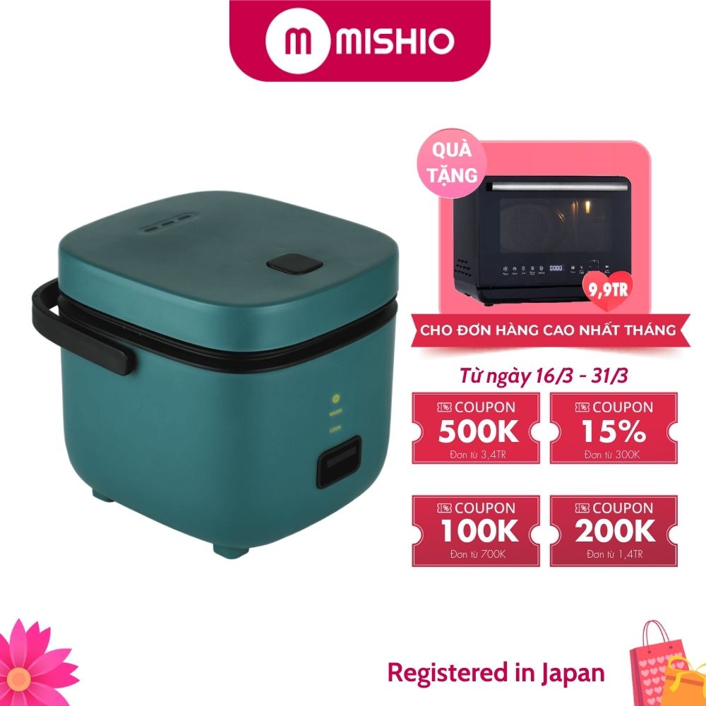 [Mã ELHADEV giảm 4% đơn 300K] Nồi Cơm Điện Mini Mishio MK265 0.8 Lít - Hàng chính hãng